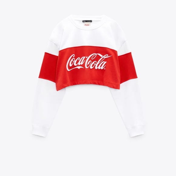 ZARA ❤️❤️❤️Coca-Cola®️ Cropped Top 😍 Sz Medium - NWT - Picture 3 of 10